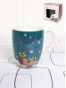 Holiday & Reindeer Print Mug Set (4pcs)